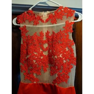 Red Lace Prom Dress